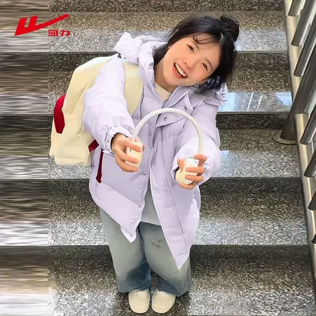 ZH回力羽绒服冬季2025年新款短款加厚百搭休闲宽松舒适连帽棉服图片