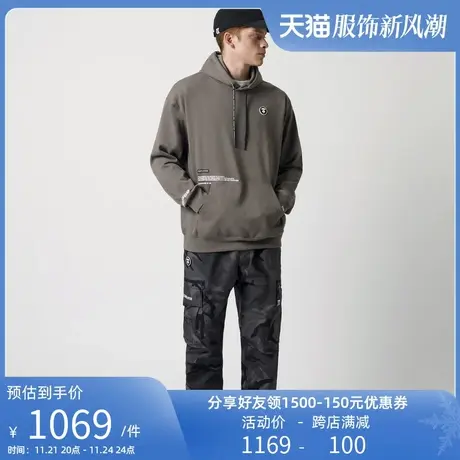 Aape旗舰店男装秋冬军风迷彩工装口袋字母刺绣潮流长裤6902XAJ商品大图