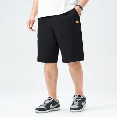 半墨大码男裤直筒短裤男斜纹胖子五分裤加肥加大休闲裤胖子半裤夏图片