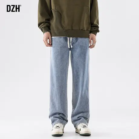 男士复古牛仔裤男潮牌裤子男裤2023秋季新款美式直筒休闲长裤男款商品大图