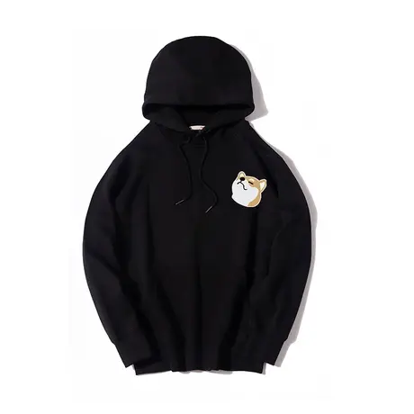 秀洛2022年秋冬新款日系上新韩系原宿狗头柴犬秋田犬印花连帽卫衣商品大图