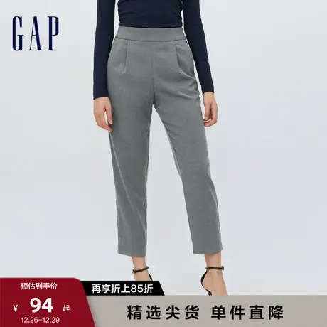 【断码优惠】Gap女装秋季简约通勤修身直筒西装裤休闲长裤737172商品大图