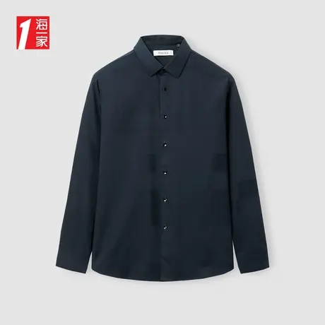 海一家时尚提花长衬2024春季青春休闲男士长袖衬衫商品大图