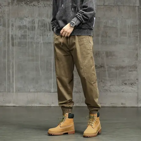 百搭工装裤男宽松舒适裤子男款潮流束脚工装裤休闲男装裤子潮流男商品大图