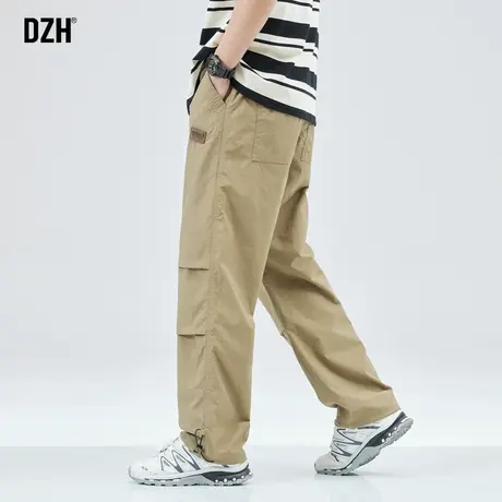 男生卡其色工装裤男潮牌春季裤子男裤2024年新款休闲裤长裤束脚裤商品大图
