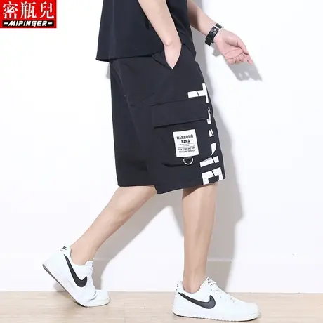 工装短裤男宽松夏季男士大码胖子裤子男潮流青少年休闲运动五分裤商品大图