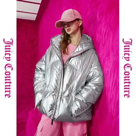 Juicy Couture橘滋23初秋冬新款银河漫游logo织标女式羽绒服图片