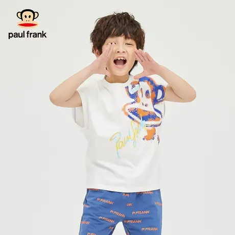 大嘴猴童装男童无袖t恤2023年夏季新品半袖中大儿童纯棉上衣体恤商品大图