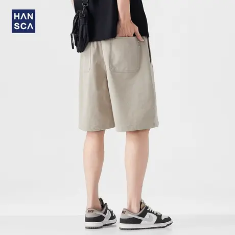 hansca户外速干登山运动短裤男2025夏季轻薄透气尼龙弹力五分裤子图片