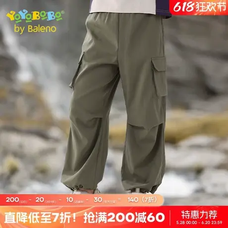 班尼路童装YBB系列男童裤子2025夏季儿童户外工装裤男孩运动裤潮商品大图
