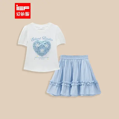 MINIIEF【爱依服童装】2025夏季新款韩系风时尚洋气女童上下套裙图片