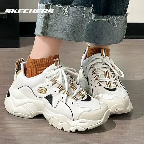 Skechers斯凯奇女鞋奶盖熊猫鞋厚底小白鞋官网复古老爹鞋休闲鞋子商品大图