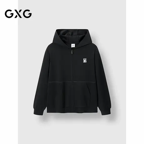 GXG男装 连帽卫衣开襟卫衣长袖上衣 2025春季新品商品大图