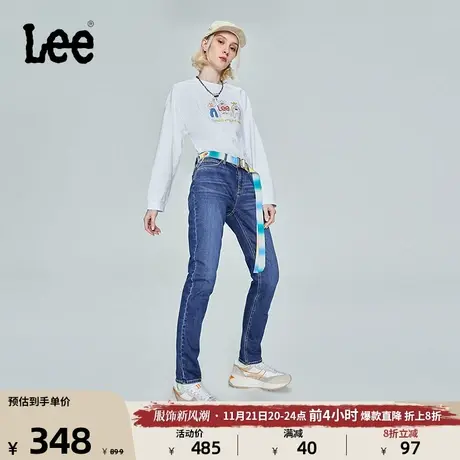 Lee商场同款23新品433修身窄脚女牛仔裤深蓝LWB100433100-552图片