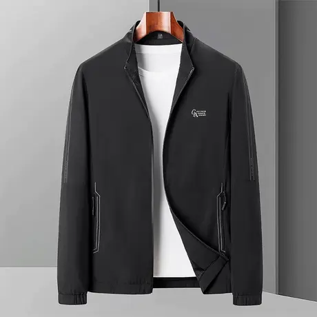 中老年男士夹克秋季新款休闲百搭潮流上衣商务爸爸装春秋外套男商品大图