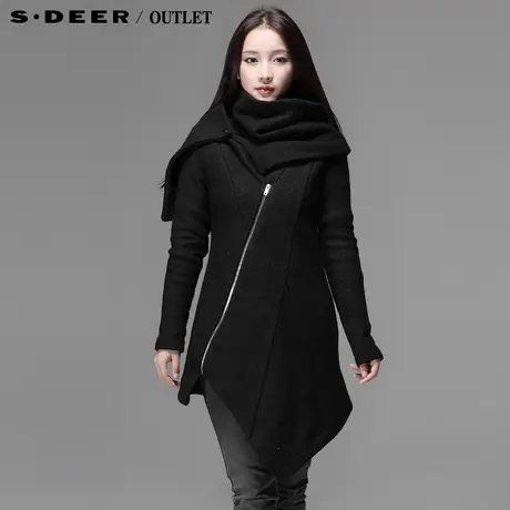 【新品】sdeer圣迪奥专柜正品女装冬装修身剪裁设计感外套3481792图片