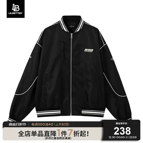 Lilbetter男士外套2024新款春装休闲上衣短款工装宽松教练夹克LB商品大图