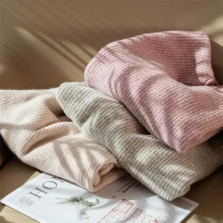 享永子【牛气冲天】花纱42支 50%牦牛绒圆领套头毛衣秋冬针织内搭图片