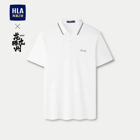 HLA/海澜之家龙腾九州IP系列丝光棉POLO衫24春夏新含桑蚕丝上衣男图片
