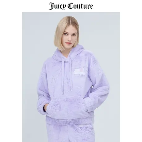 Juicy Couture橘滋美式春季新款迪士尼联名毛绒带帽卫衣运动上衣商品大图