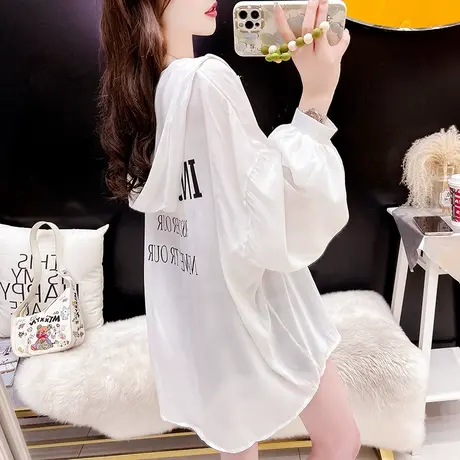 夏季薄款防晒服外套女2023年新款洋气减龄百搭宽松设计感上衣外穿商品大图