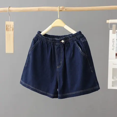 深色显瘦牛仔短裤女夏季薄款2023年新款显瘦小个子a字阔腿热裤子图片