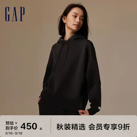 Gap女装秋季2023新款空气三明治810618 SCUBA空气层拼接套装卫衣图片