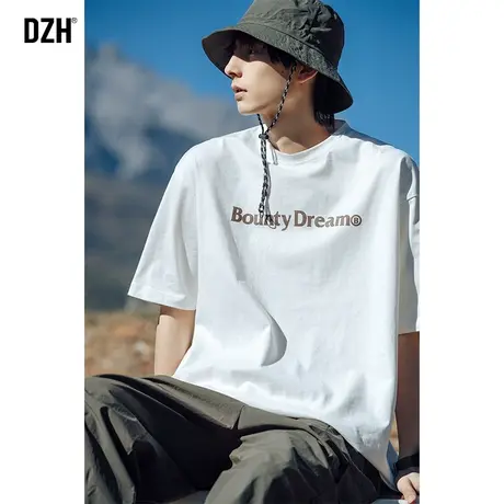 男生250克重磅纯棉白色t恤短袖男款夏季潮牌潮流夏装男装体恤上衣商品大图