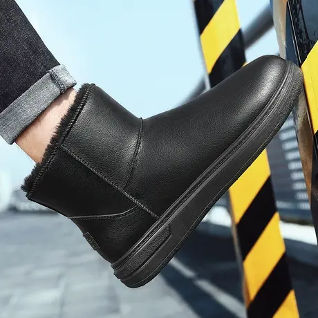 防水雨鞋男冬季加绒劳保棉鞋加厚钓鱼水鞋防滑厨房高筒雪地棉雨靴商品大图