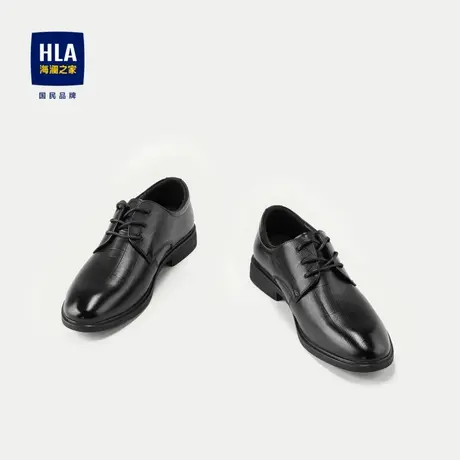 HLA/海澜之家软底软面正装皮鞋2023新款牛皮商务有型德比鞋皮鞋男商品大图