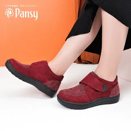 Pansy日本女鞋软底防滑妈妈鞋中老年鞋子宽脚胖脚拇指外翻老人鞋商品大图