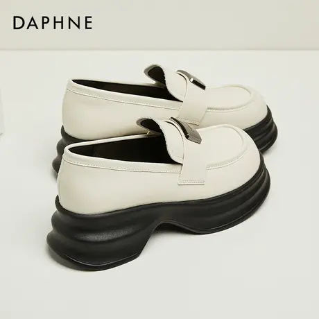 Daphne达芙妮 小个子穿搭~乐福鞋女厚底英伦风小皮鞋漆皮复古单鞋商品大图