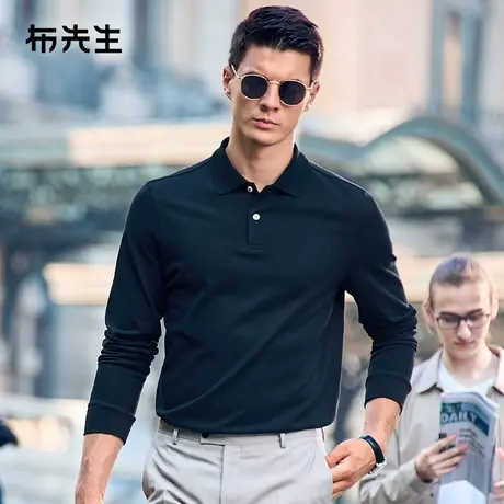 【佟大为同款】MrBu布先生纯色薄款长袖2025春Polo衫透气亲肤t恤商品大图
