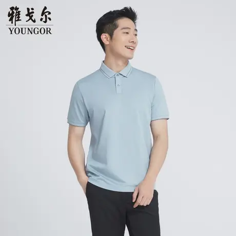 雅戈尔奥莱 商场同款男士短袖T恤新款官方正品商务休闲短袖POLO衫商品大图