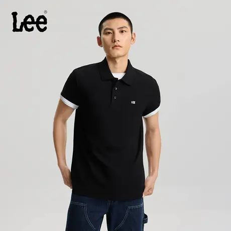 Lee26春夏新品标准版翻领小Logo徽标男短袖polo衫潮LMT012293211图片