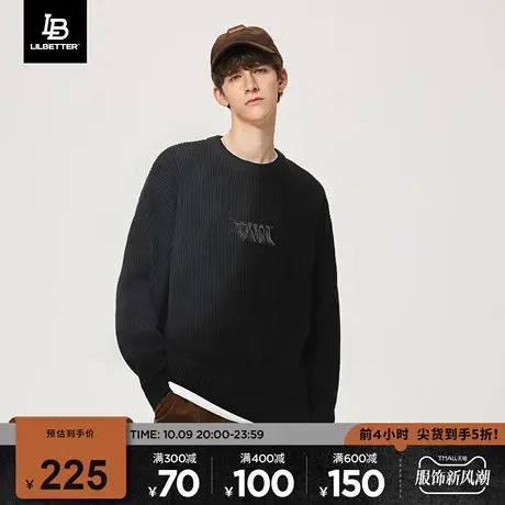 Lilbetter毛衣男2023春秋新品线衣宽松潮流男士美式针织衫衣服LB商品大图