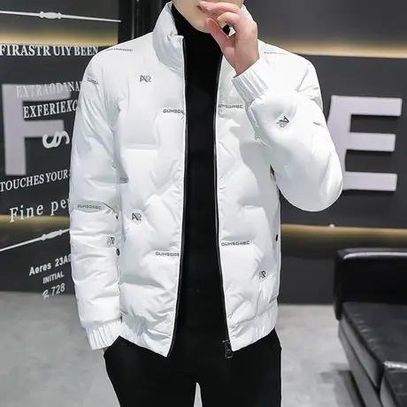 羽绒服男士冬季2023年新款加厚保暖韩版百搭男装立领轻薄休闲外套图片