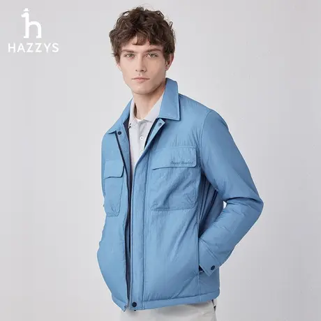 【商场同款】Hazzys哈吉斯2024春季男士保暖棉服外套休闲男装潮流图片