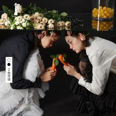 淑女屋蜻蜓王子黑白上衣商品大图