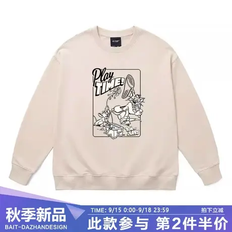 猫和老鼠秋冬季新款卫衣男韩版宽松显瘦百搭气质纯棉圆领打底衫女商品大图