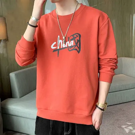 国潮卫衣男2023新款长袖T恤男士港版ins上衣内搭体恤中国风秋衣服图片