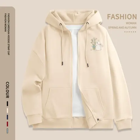 秋季卫衣女2023新款爆款宽松开衫上衣春秋薄款小众设计感慵懒外套商品大图