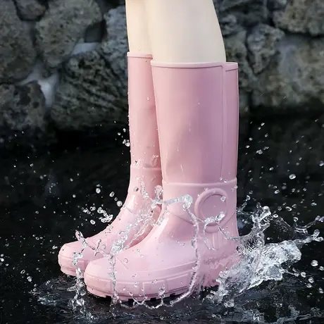 雨鞋女夏外穿2023新款雨鞋女款雨天外出防滑专用雨靴女时尚款高筒图片