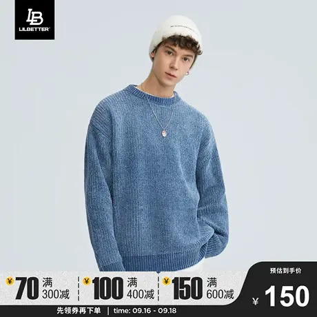 LiLbetter毛衣男2023圆领秋慵懒针织衫宽松男装高级上衣潮流线衣商品大图