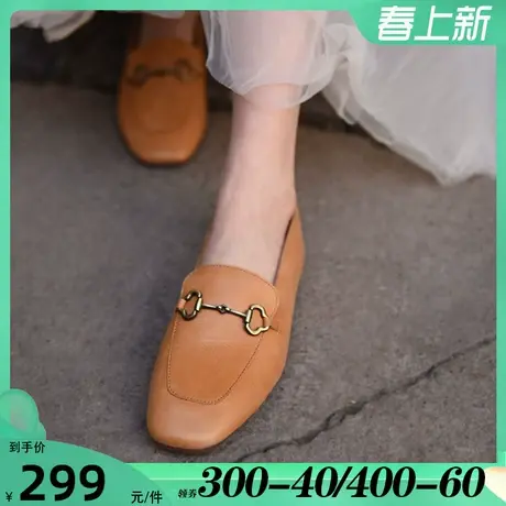 Artmu阿木原创2024新款马衔扣乐福鞋女复古单鞋四季文艺小皮鞋图片
