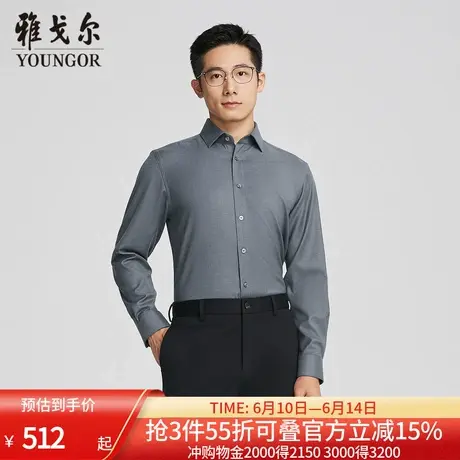 【商场同款】雅戈尔男士长袖衬衫春秋新款官方商务休闲长袖衬衫男商品大图
