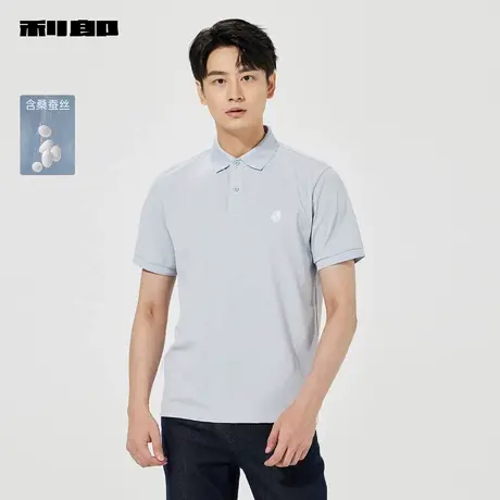 【商场同款】利郎桑蚕丝短袖Polo衫男士2025夏商务T恤25XTX1121Y图片