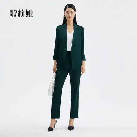 歌莉娅西装外套女款高级感三醋酸气质通勤外搭西服上衣125L6M370商品大图