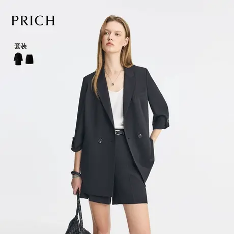 【超能小太阳】PRICH时髦休闲七分袖西装2025新款通勤西服外套女图片