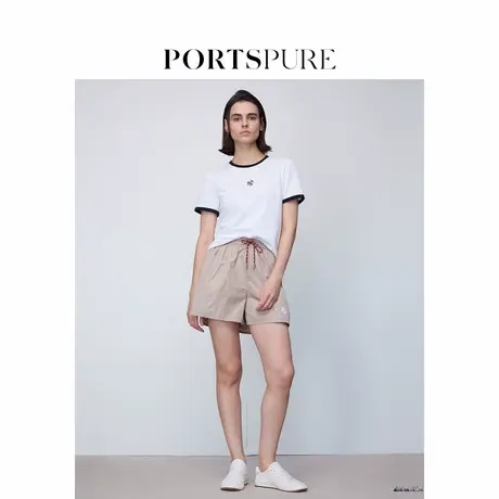 宝姿PORTSPURE女装2025早秋新品通勤户外实用轻薄休闲短裤图片